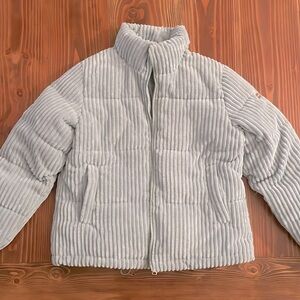 Koolaburra By UGG Women’s Medium Corduroy Puffer Coat Light Teal Never Worn